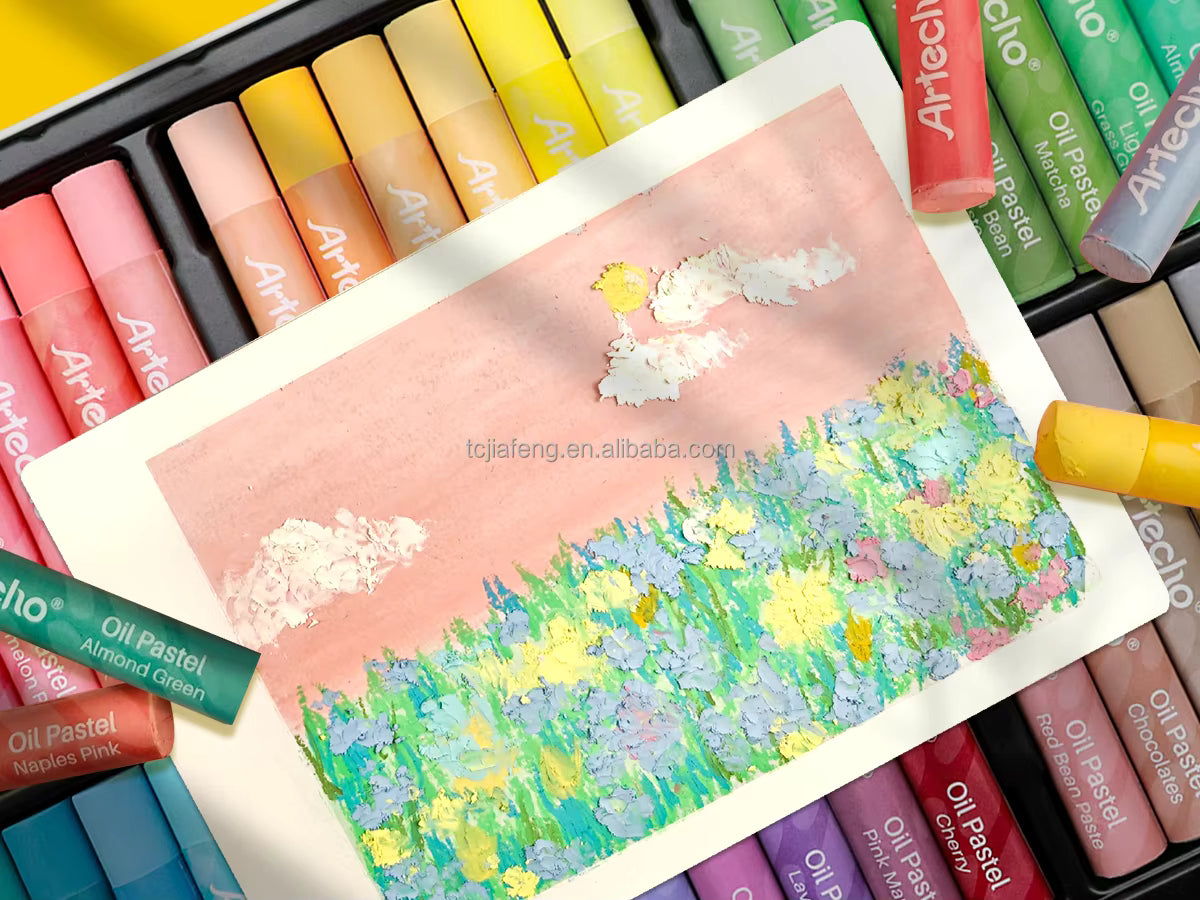 Artecho Soft Oil Pastel Set of 36 Macaron Colours Professional Range