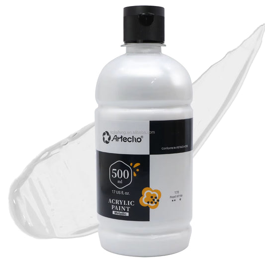 Artecho Acrylic Metallic Paint Pearl White - 500ml