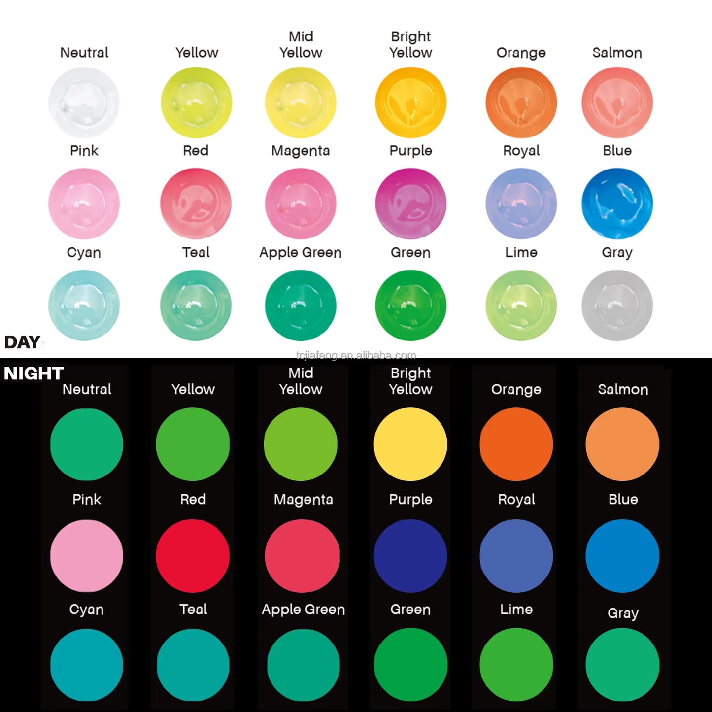 Artecho Neon Glow in the Dark Acrylic Paint Pen Set, 18 x 11ml Squeezable Acrylic Paint Pens