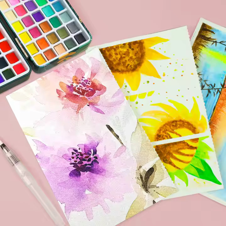 Artecho Professional 100 Watercolour Paint Set in Tin Case with Accessories