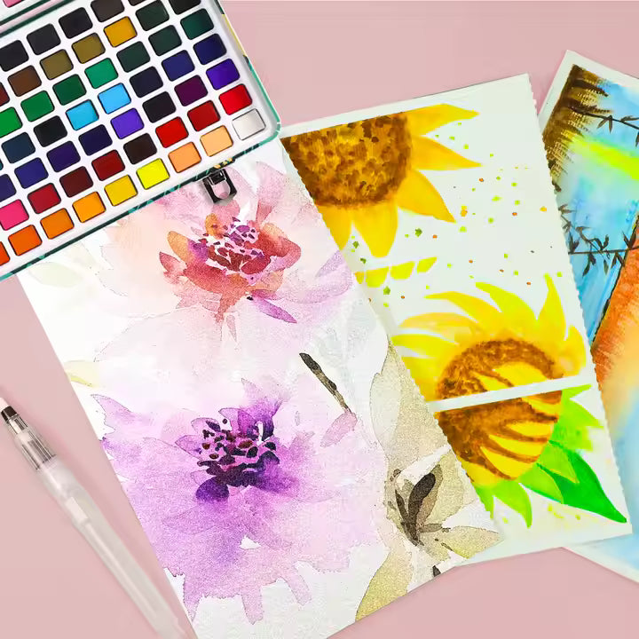 Artecho Professional 128 Watercolour Paint Set in Tin Case with Accessories