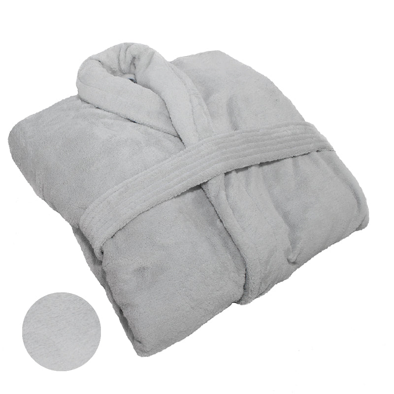 Club Classique Coral Fleece Collared Bathrobes - Various colours & Sizes