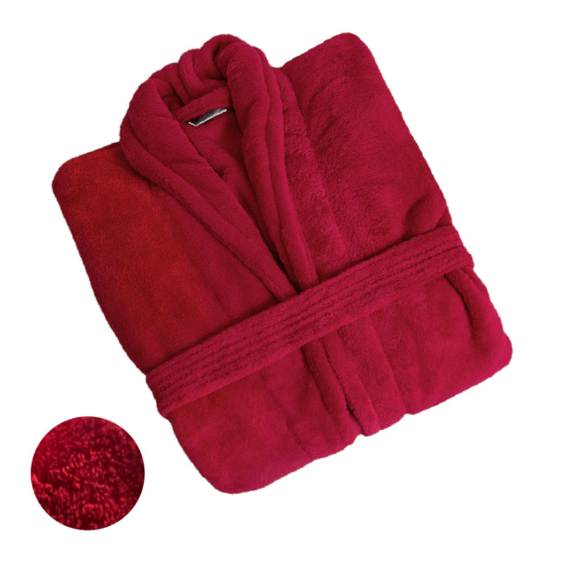 Club Classique Coral Fleece Collared Bathrobes - Various colours & Sizes