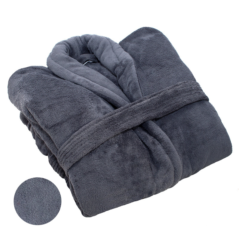 Club Classique Coral Fleece Collared Bathrobes - Various colours & Sizes