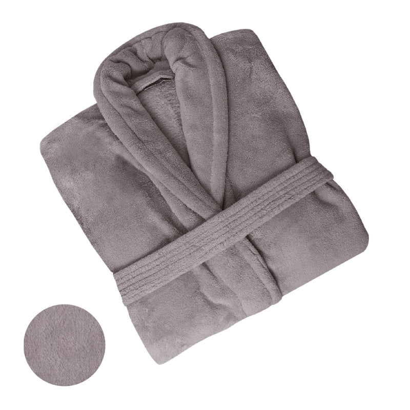 Club Classique Coral Fleece Collared Bathrobes - Various colours & Sizes