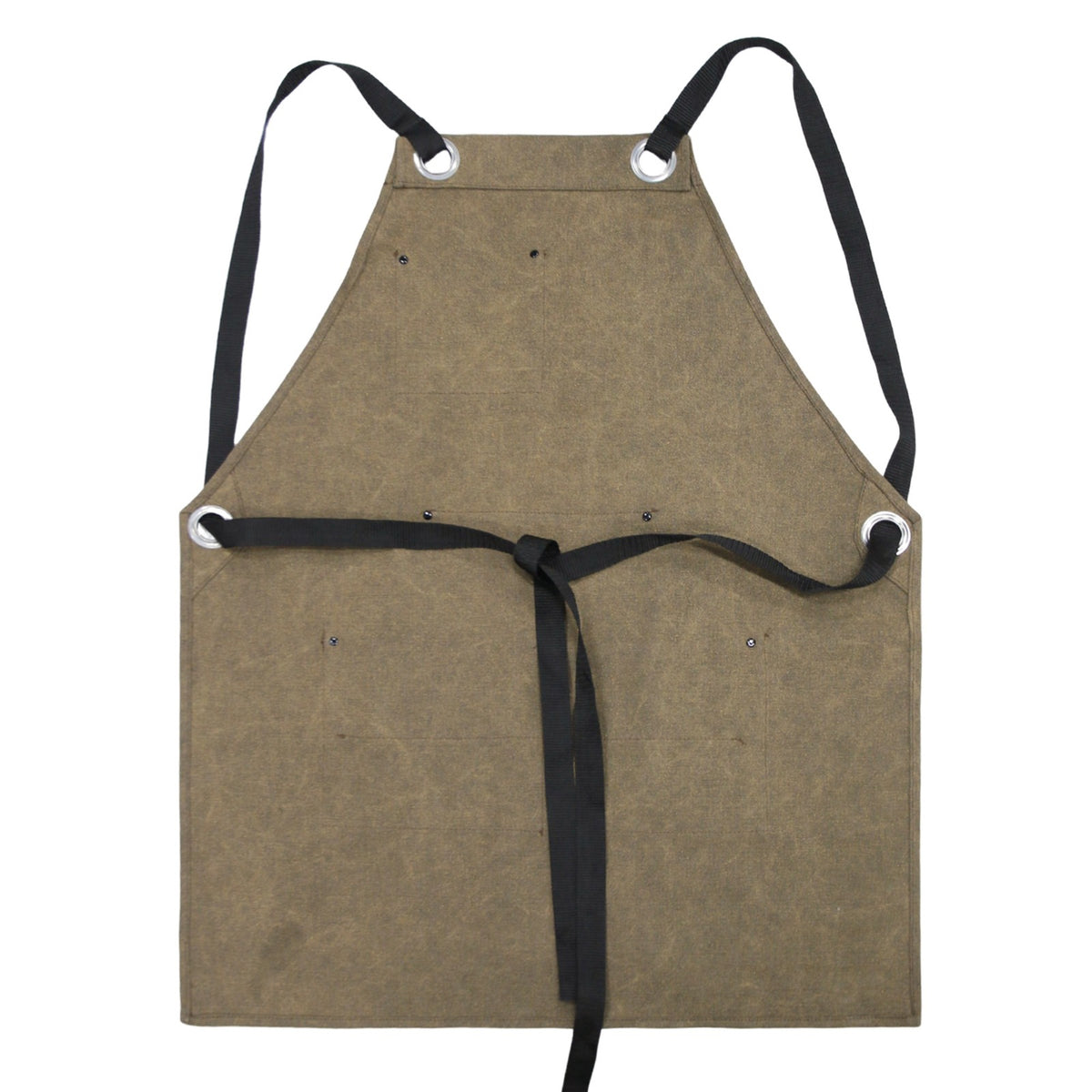 Lifespace Premium Khaki Wax Canvas BBQ Grill Work Apron with Pockets