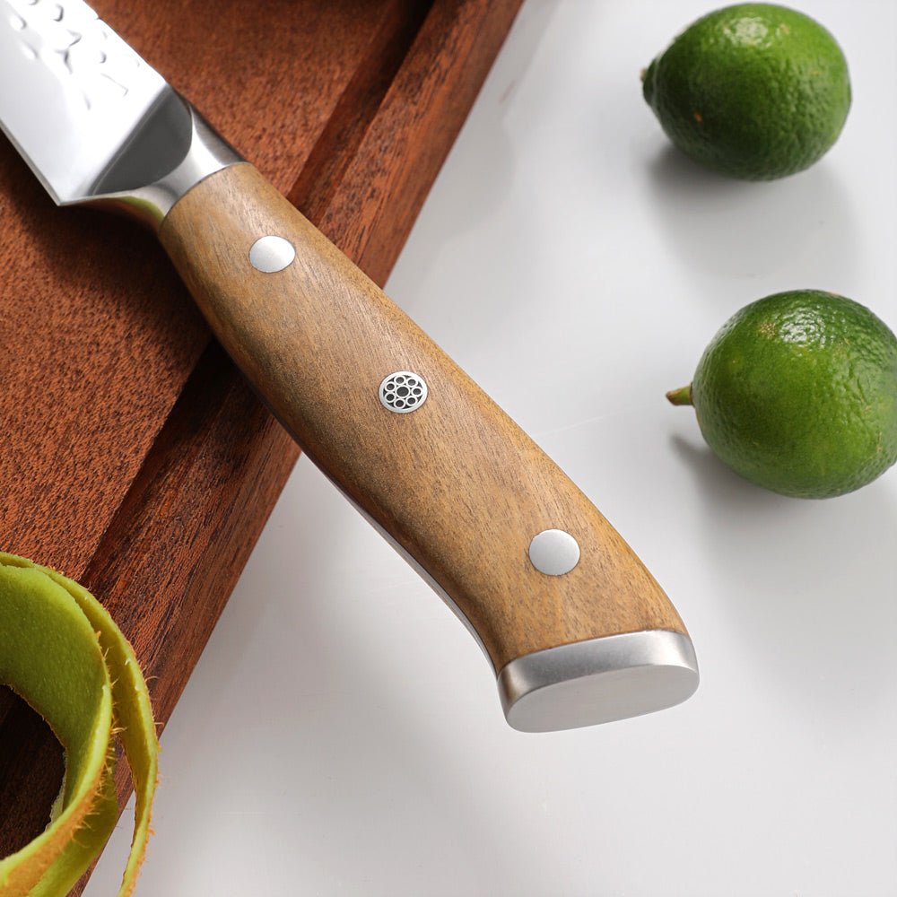 ARRIVING SOON Lifespace 3,5" Hammer Forged Paring Knife with Olive Wood Handle - Lifespace