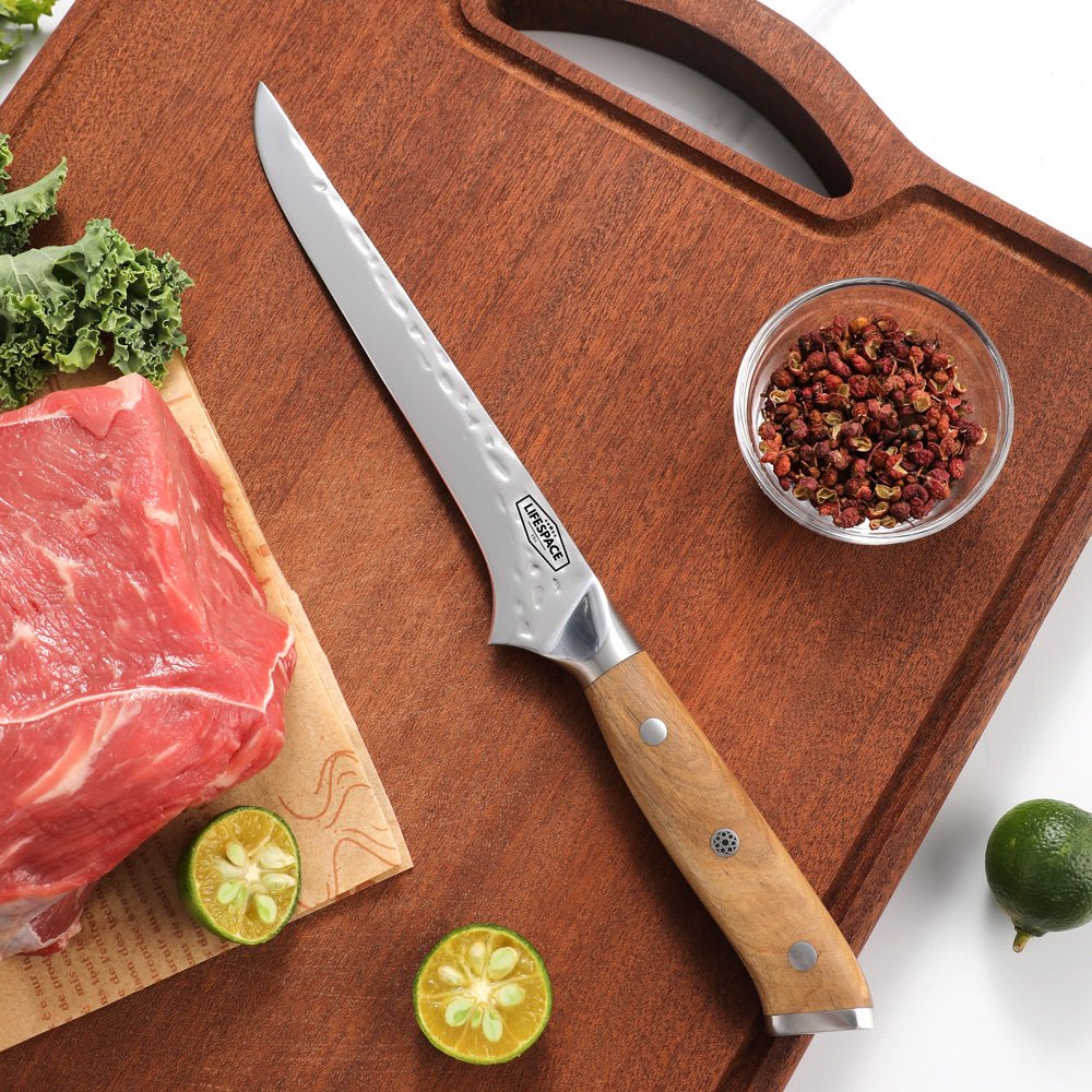 ARRIVING SOON! Lifespace 6" Hammer Forged Boning Knife with Olive Wood Handle - Lifespace
