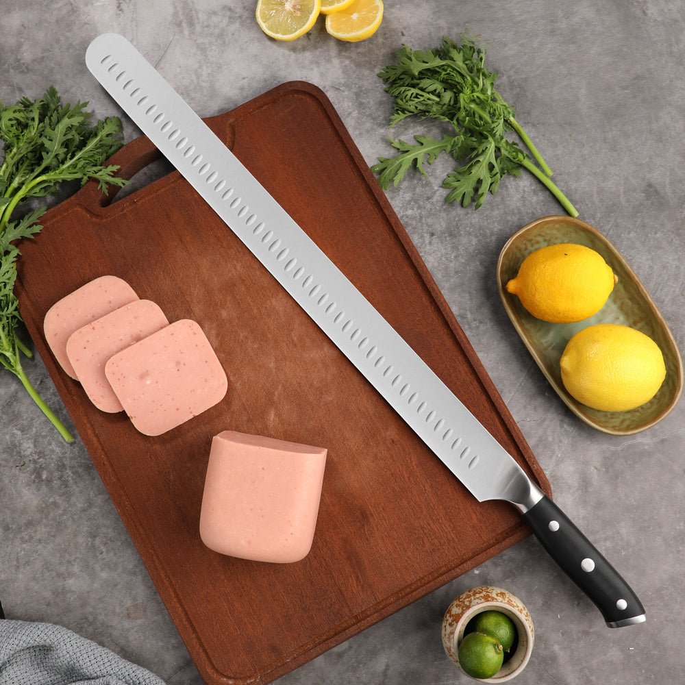 ARRIVING SOON! Lifespace BBQ Ham & Brisket Carving Knife - 355mm (14 Inch) Stainless Steel Blade - Lifespace