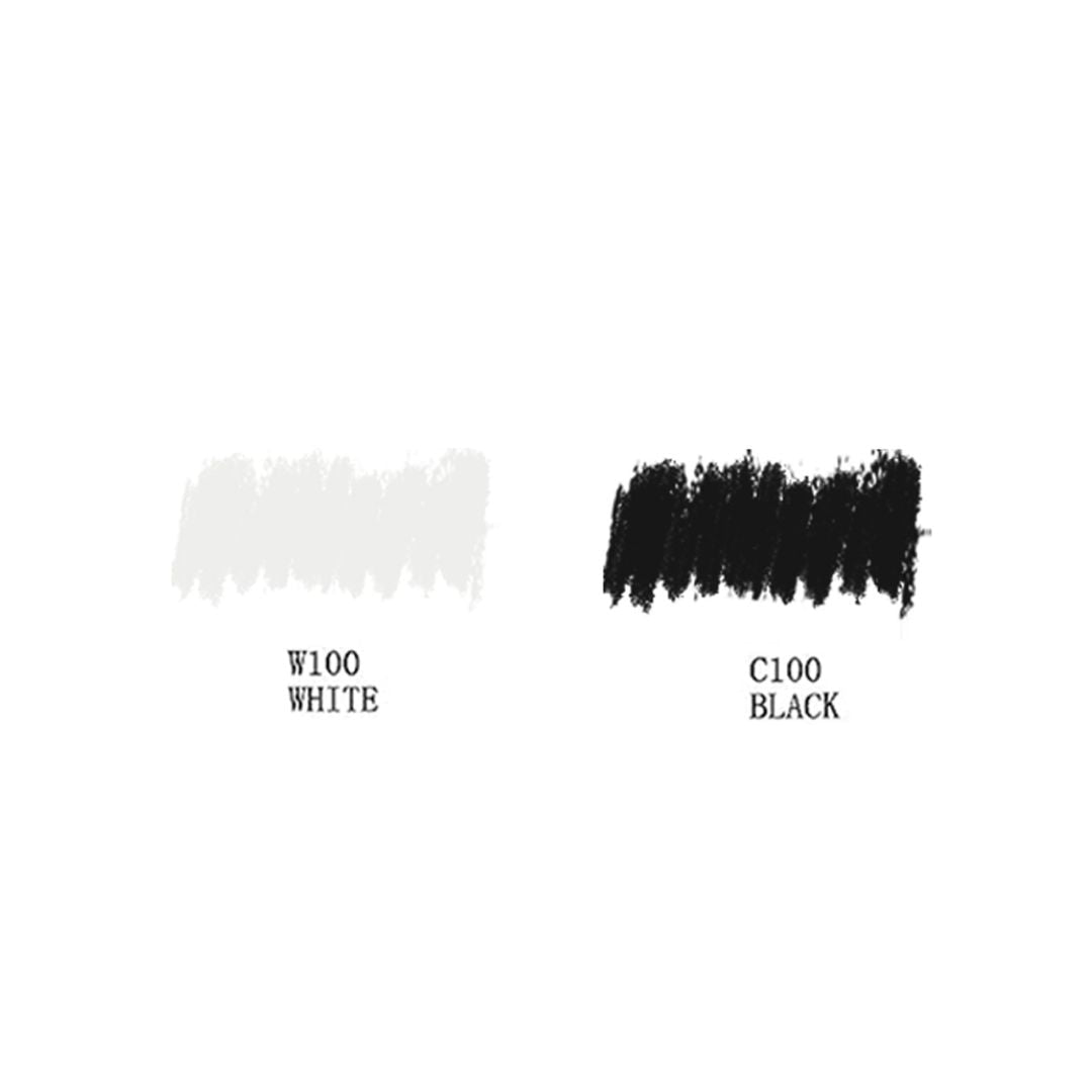 Artecho 12pc Oil Pastel Professional Range - 6 x Black & 6 x White - 2-Pack - Lifespace