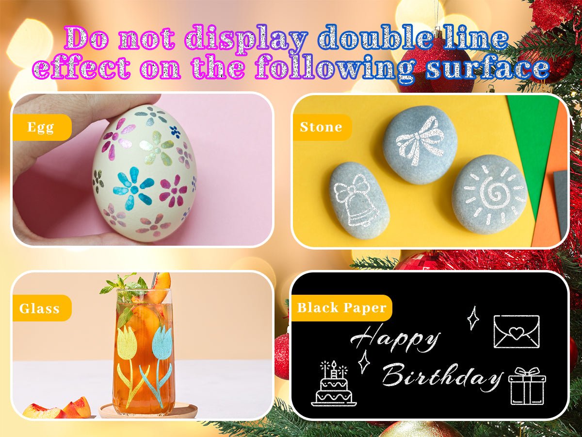 Artecho Dual - Colour Effect Metallic Outline Marker Set - 12 Glitter Colours - Lifespace