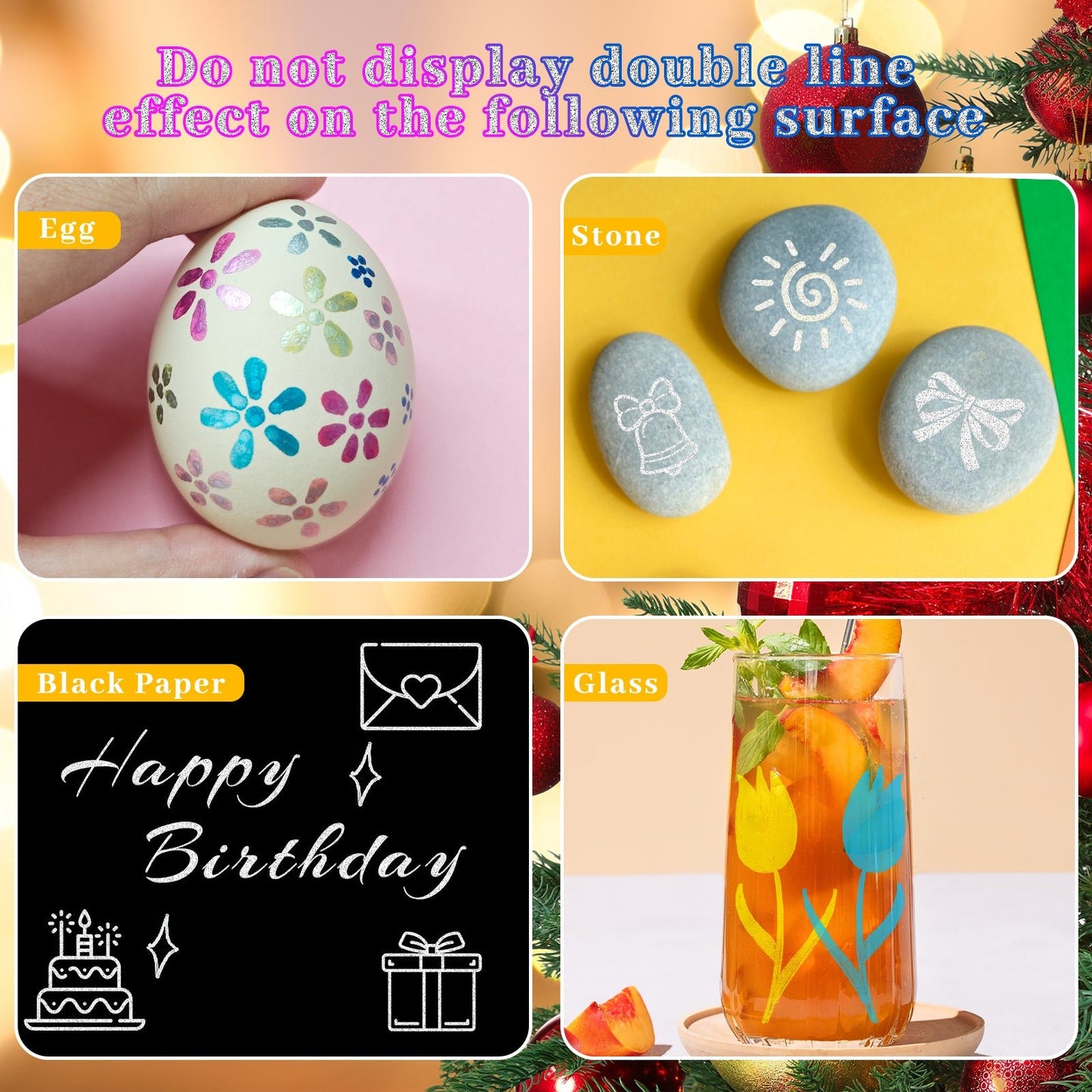 Artecho Dual - Colour Effect Metallic Outline Marker Set - 12 Glitter Colours - Lifespace