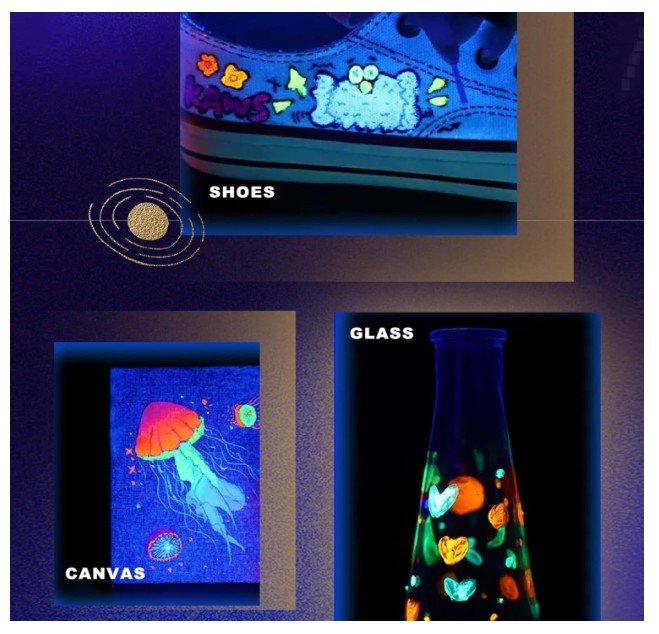 Artecho Florescent Green Acrylic Neon Glow-In-The-Dark Paint - 500ml - Lifespace