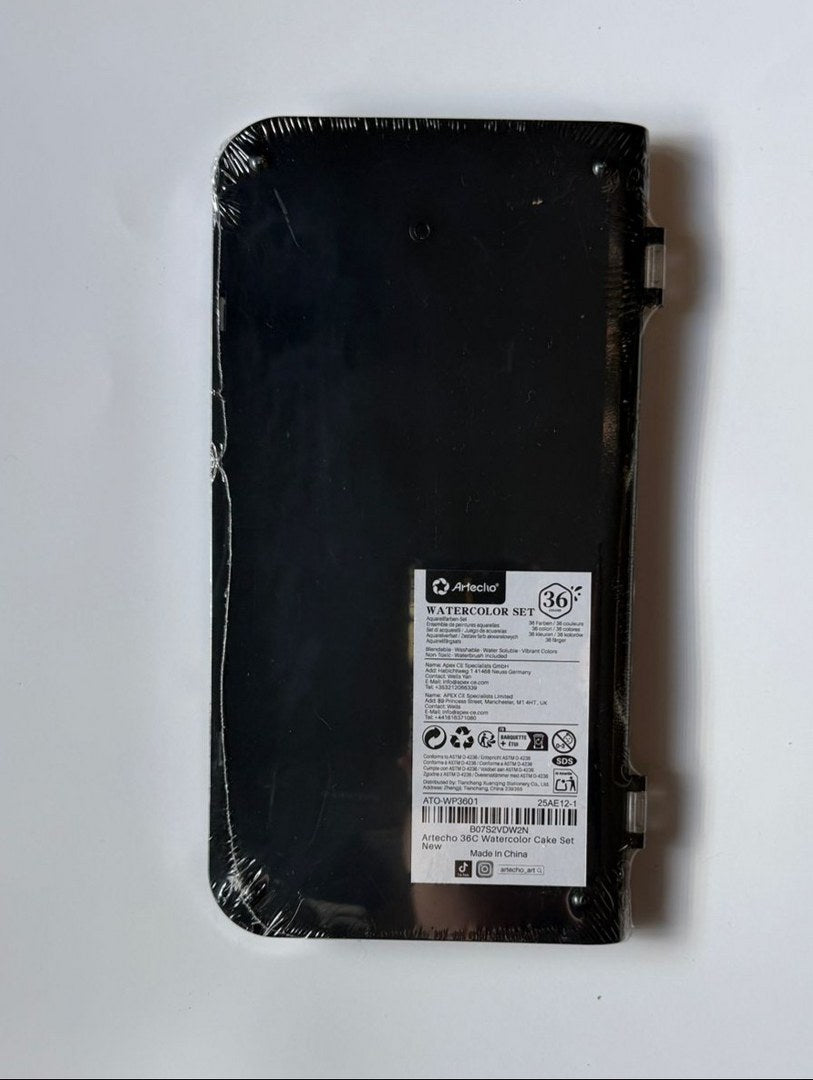 Artecho Watercolour Paint Set in a Plastic Case - Student 36 colour - Lifespace