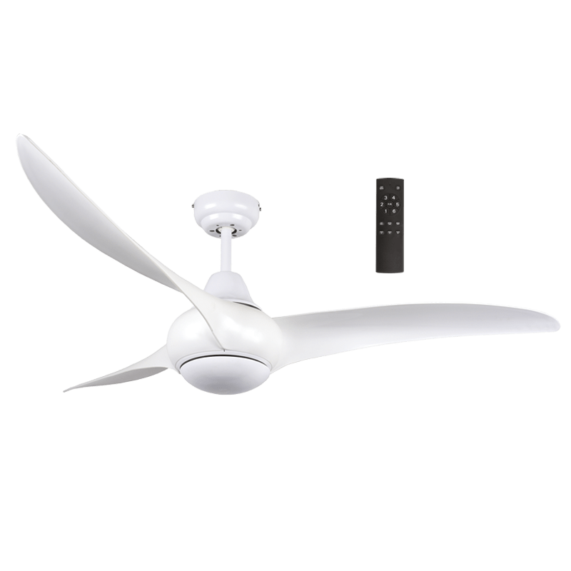 Ceiling Fan Steel, No Light 30W Copper Coil Motor 3 ABS Blades 52" (132CM) Remote Ccntrol - Lifespace