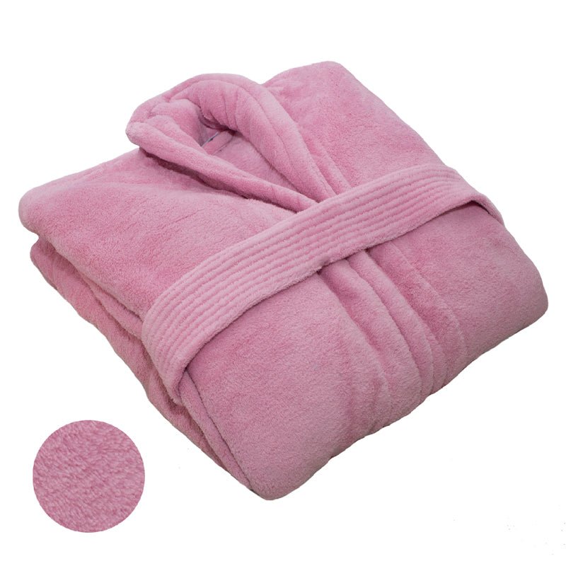 Club Classique Coral Fleece Collared Bathrobes - Various colours & Sizes - Lifespace