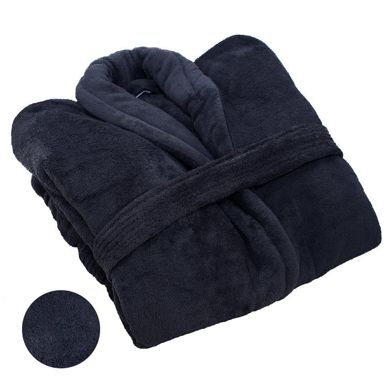 Club Classique Coral Fleece Collared Bathrobes - Various colours & Sizes - Lifespace