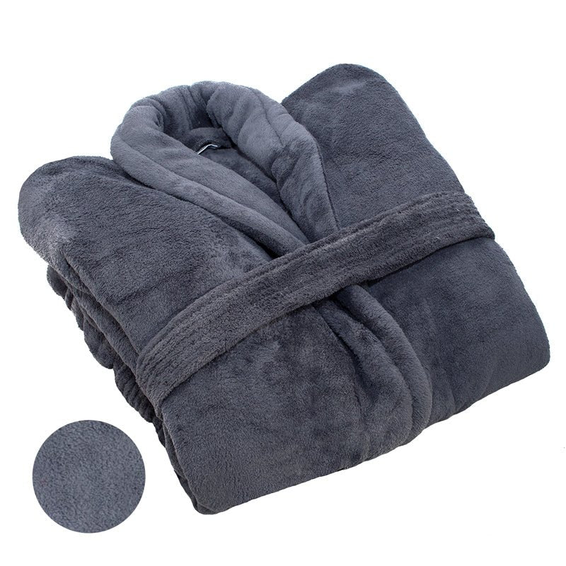 Club Classique Coral Fleece Collared Bathrobes - Various colours & Sizes - Lifespace