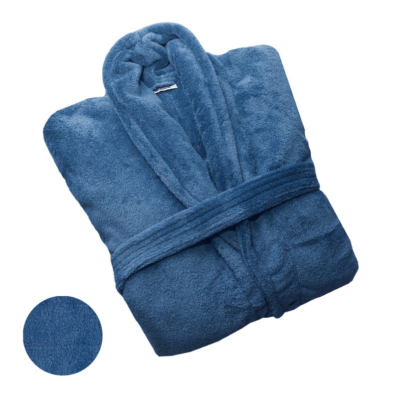Club Classique Coral Fleece Collared Bathrobes - Various colours & Sizes - Lifespace