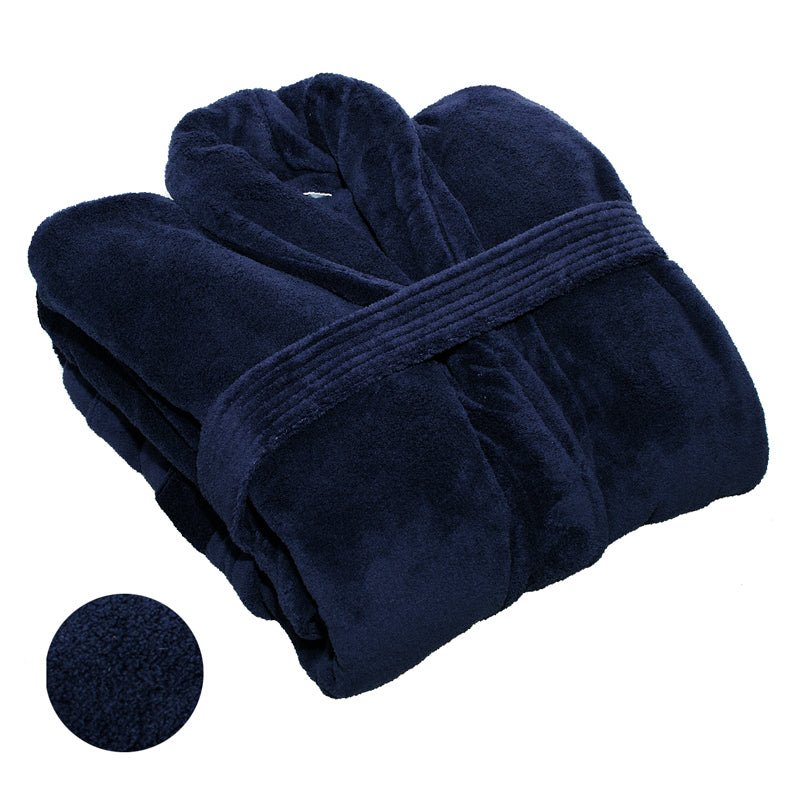 Club Classique Coral Fleece Collared Bathrobes - Various colours & Sizes - Lifespace