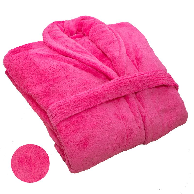 Club Classique Coral Fleece Collared Bathrobes - Various colours & Sizes - Lifespace