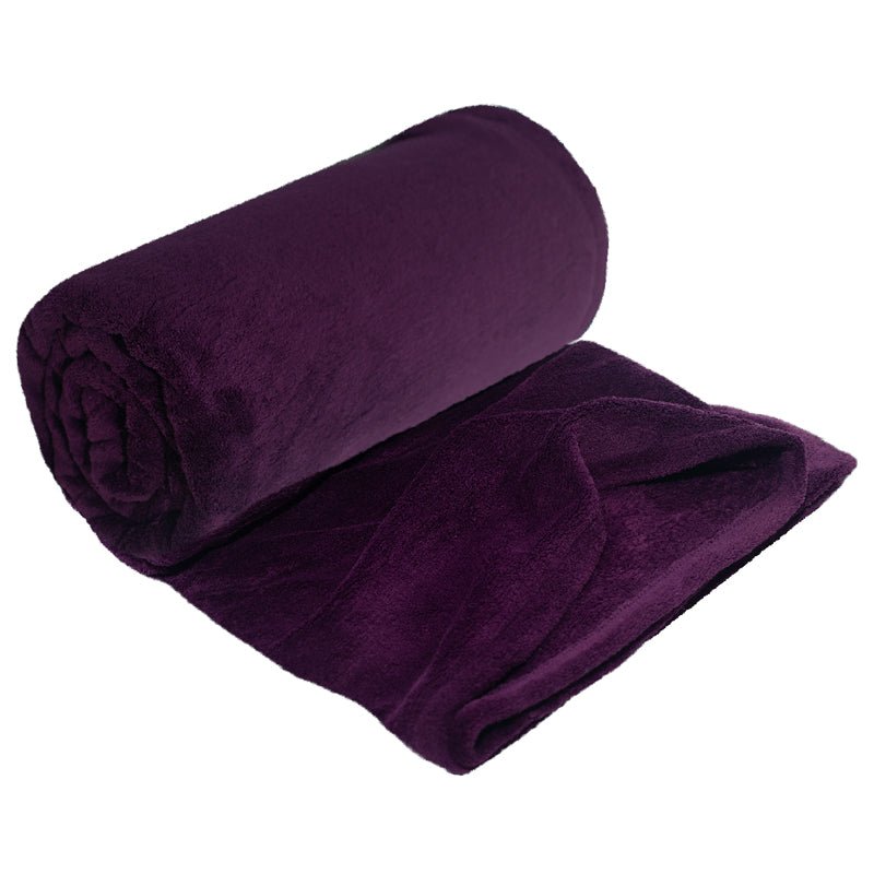 Club Classique Hemmed Coral Fleece Blanket Collection - Various Sizes and Colours - Lifespace