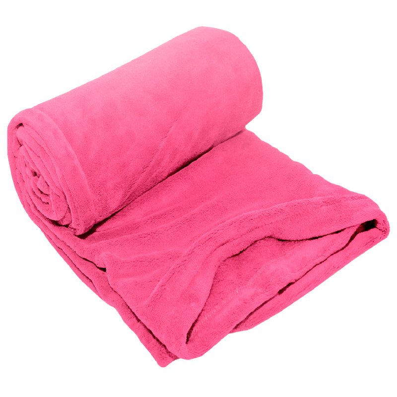 Club Classique Hemmed Coral Fleece Blanket Collection - Various Sizes and Colours - Lifespace