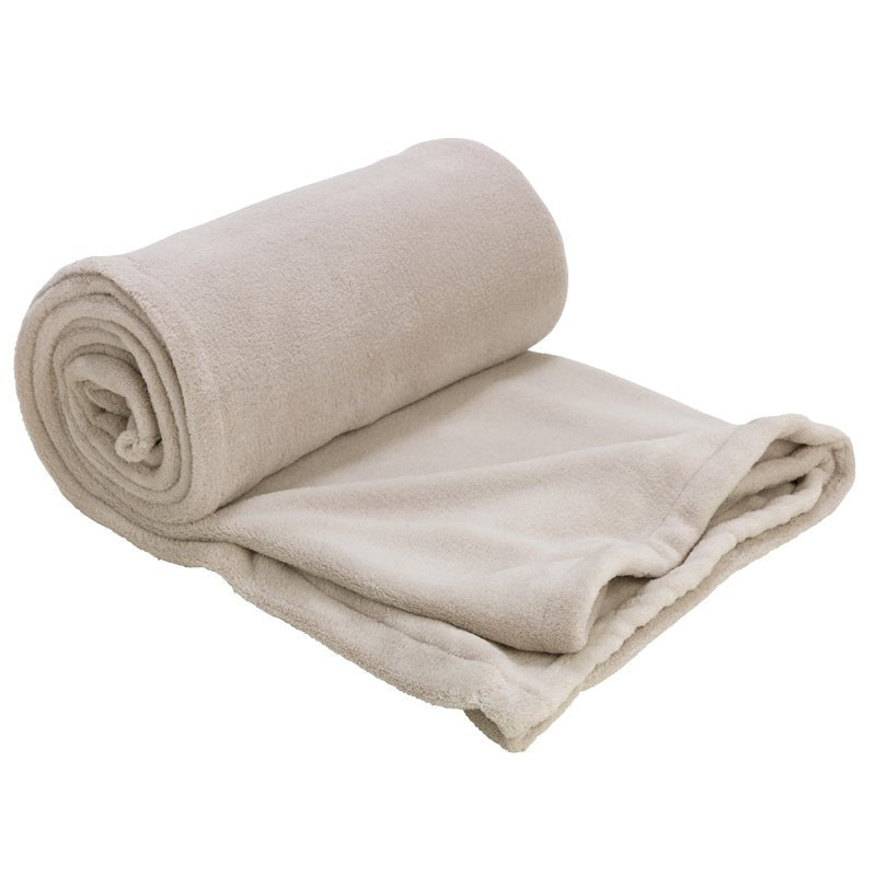 Club Classique Hemmed Coral Fleece Blanket Collection - Various Sizes and Colours - Lifespace