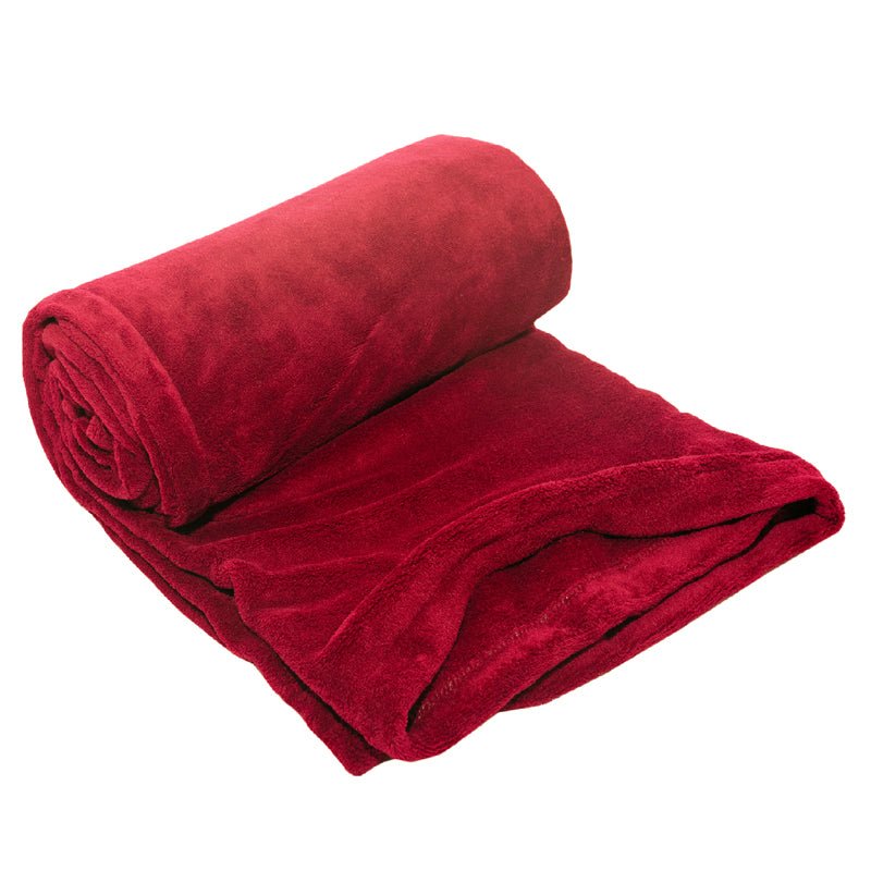 Club Classique Hemmed Coral Fleece Blanket Collection - Various Sizes and Colours - Lifespace