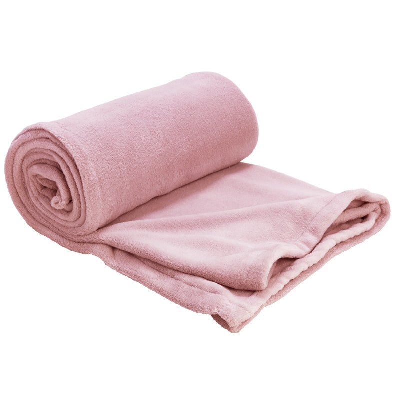 Club Classique Hemmed Coral Fleece Blanket Collection - Various Sizes and Colours - Lifespace