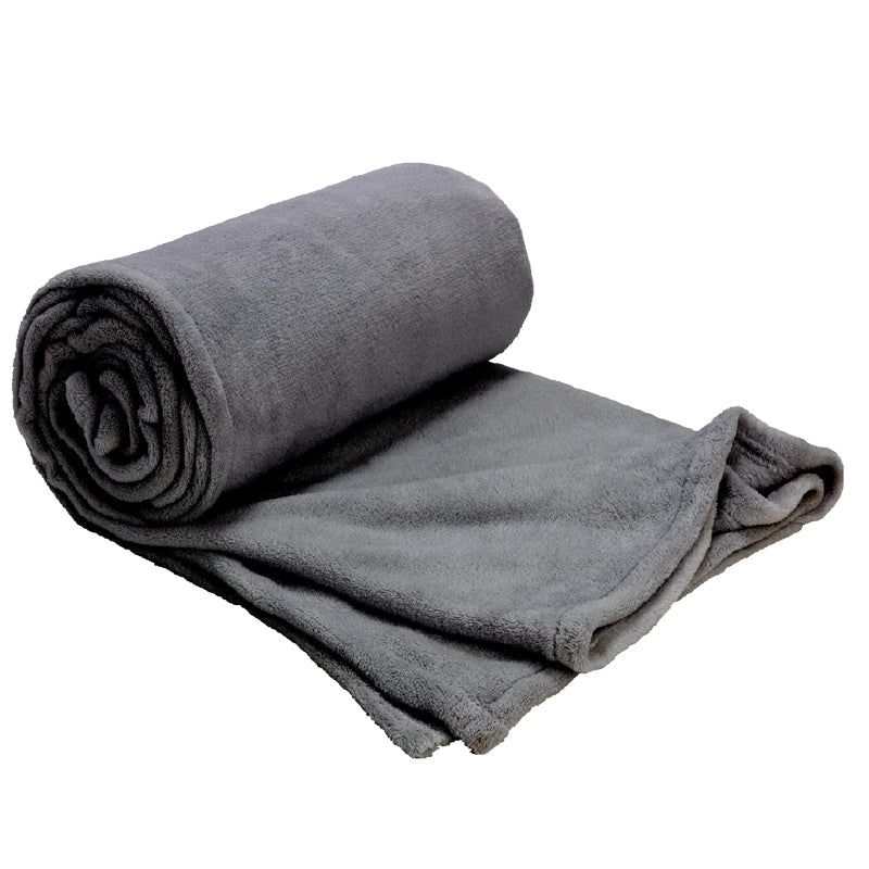 Club Classique Hemmed Coral Fleece Blanket Collection - Various Sizes and Colours - Lifespace