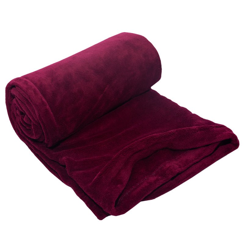 Club Classique Hemmed Coral Fleece Blanket Collection - Various Sizes and Colours - Lifespace