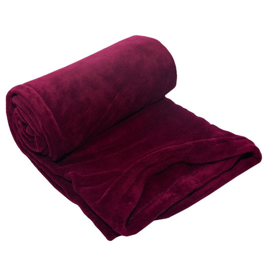 Club Classique Hemmed Coral Fleece Blanket Collection - Various Sizes and Colours - Lifespace