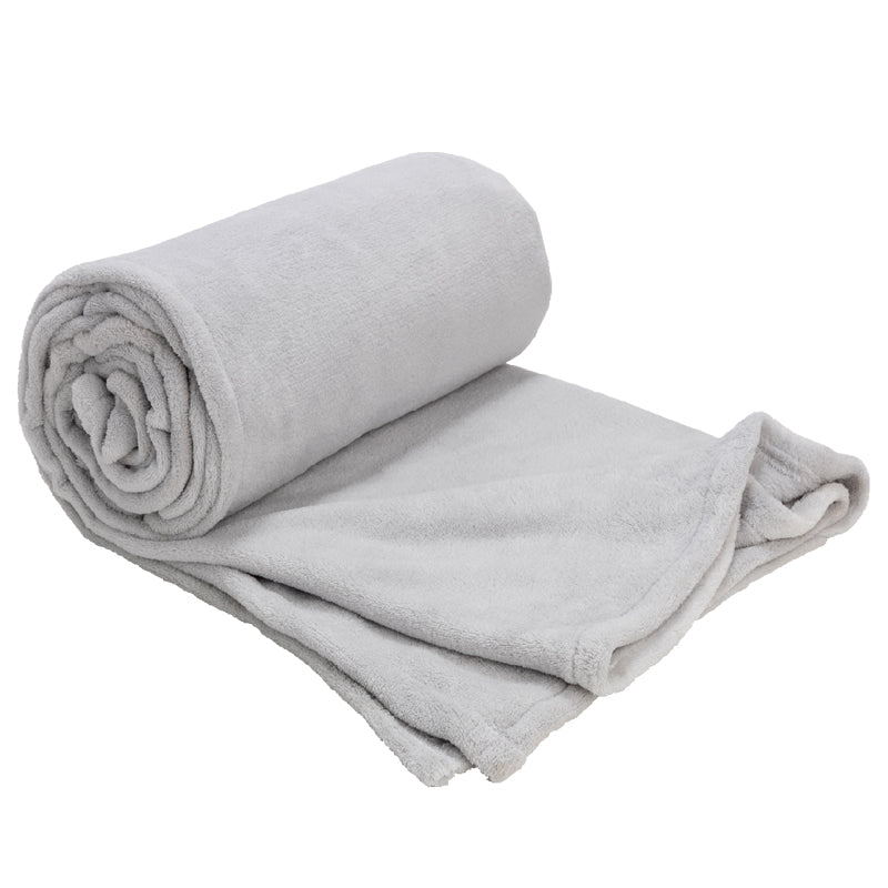 Club Classique Hemmed Coral Fleece Blanket Collection - Various Sizes and Colours - Lifespace