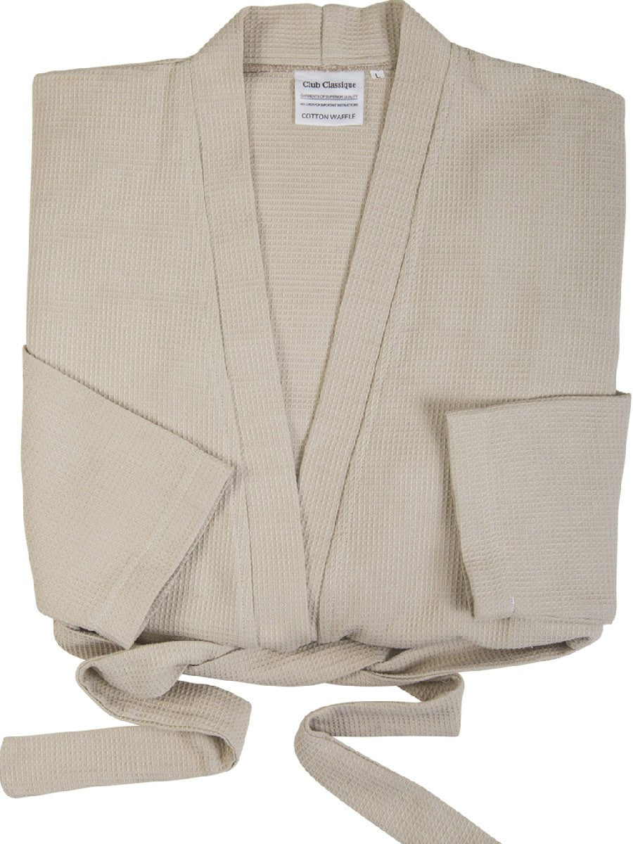 Club Classique Kimono Style Pure Cotton Waffle Weave Gown - Various Sizes and Colours - Lifespace