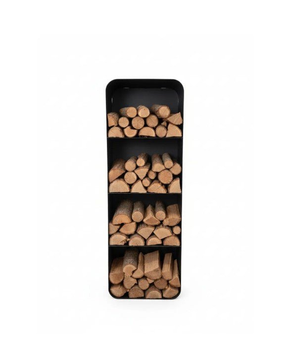 Home Fires Mild Steel 4 Division Upright Log Holder - Lifespace