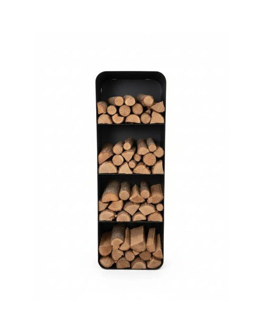 Home Fires Mild Steel 4 Division Upright Log Holder - Lifespace