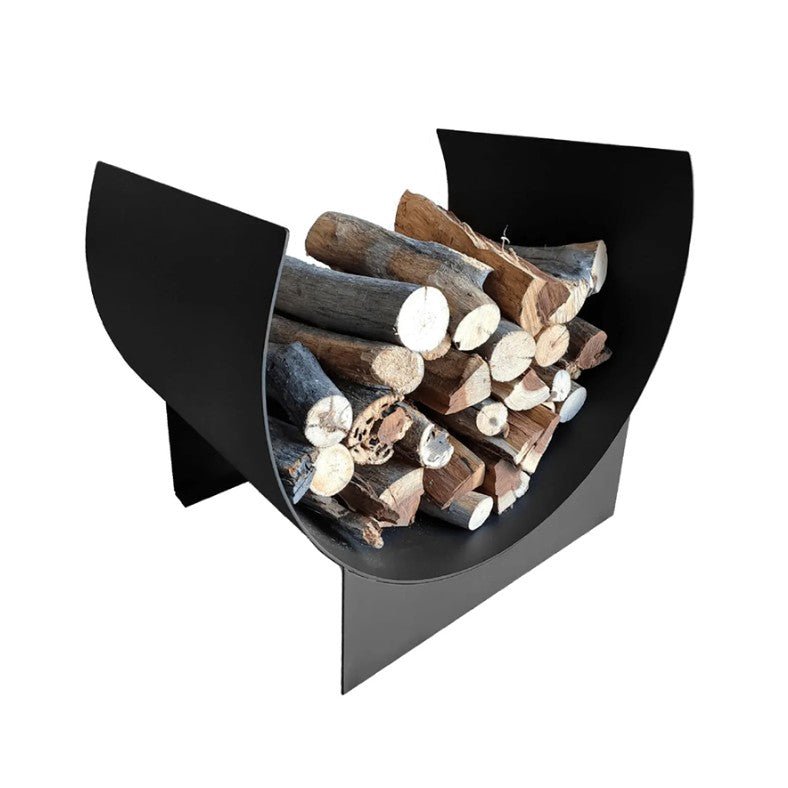 Home Fires Mild Steel Half Round Log Holder - 530mm Diameter x 400mm - Lifespace