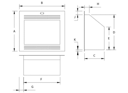 Home Fires Model 1090 Built - In Gas Fireplace with Stainless Steel Facia - Lifespace