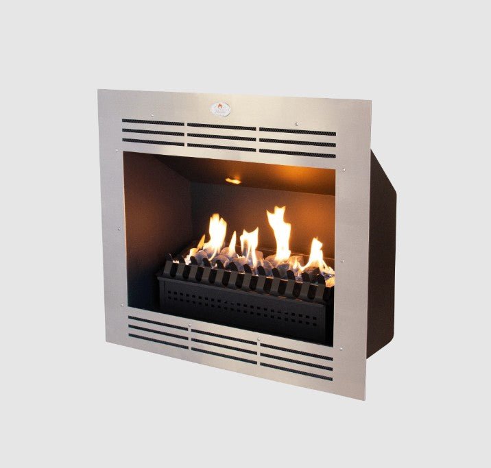 Home Fires Model 1090 Built - In Gas Fireplace with Stainless Steel Facia - Lifespace