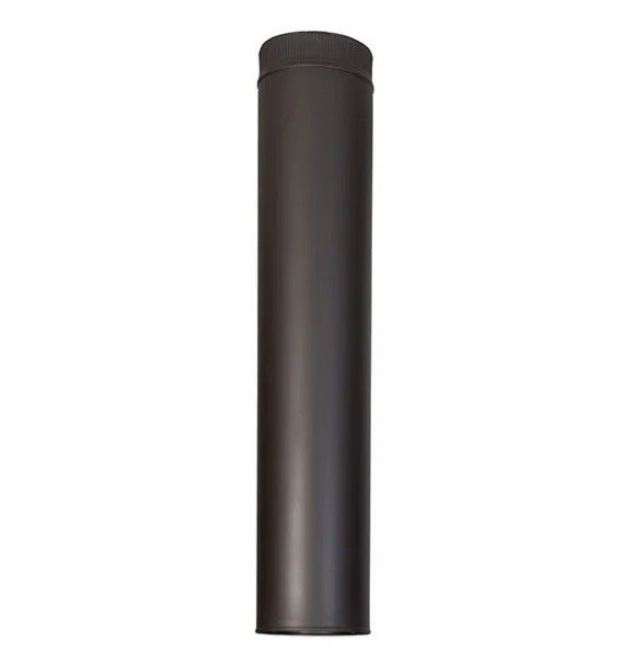 Home Fires Round Stainless Steel (Black) Chimney Flue System - Various Components Available - Lifespace