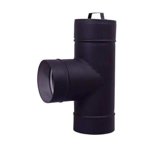 Home Fires Round Stainless Steel (Black) Chimney Flue System - Various Components Available - Lifespace
