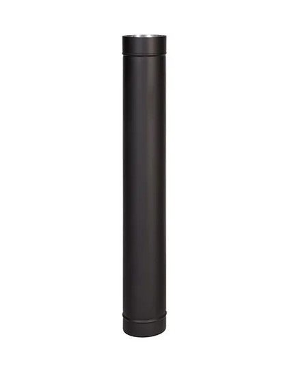 Home Fires Round Stainless Steel (Black) Chimney Flue System - Various Components Available - Lifespace