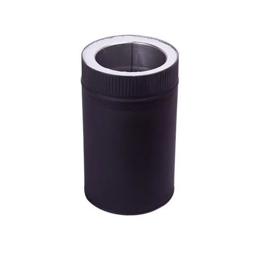 Home Fires Round Stainless Steel (Black) Chimney Flue System - Various Components Available - Lifespace