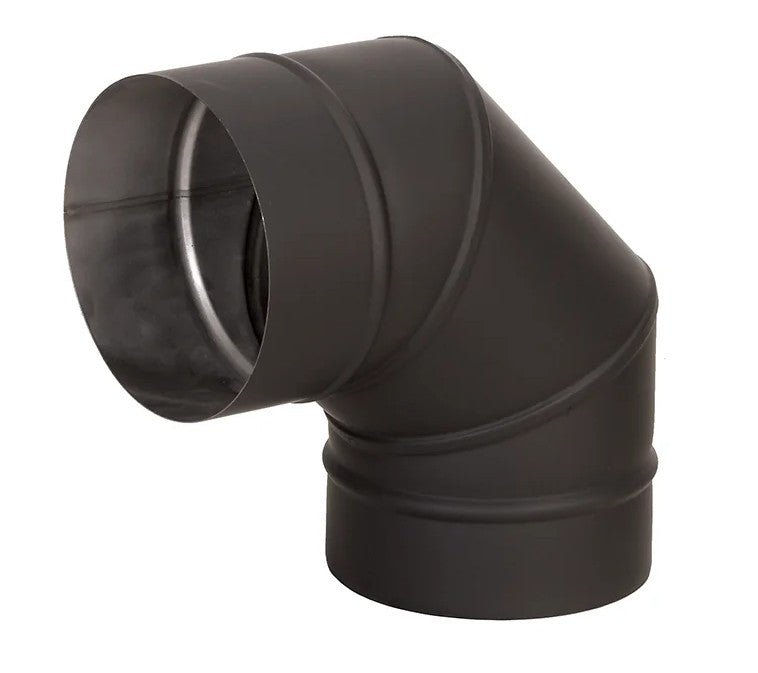 Home Fires Round Stainless Steel (Black) Chimney Flue System - Various Components Available - Lifespace