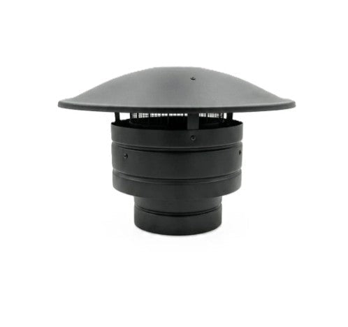 Home Fires Round Stainless Steel (Black) Chimney Flue System - Various Components Available - Lifespace