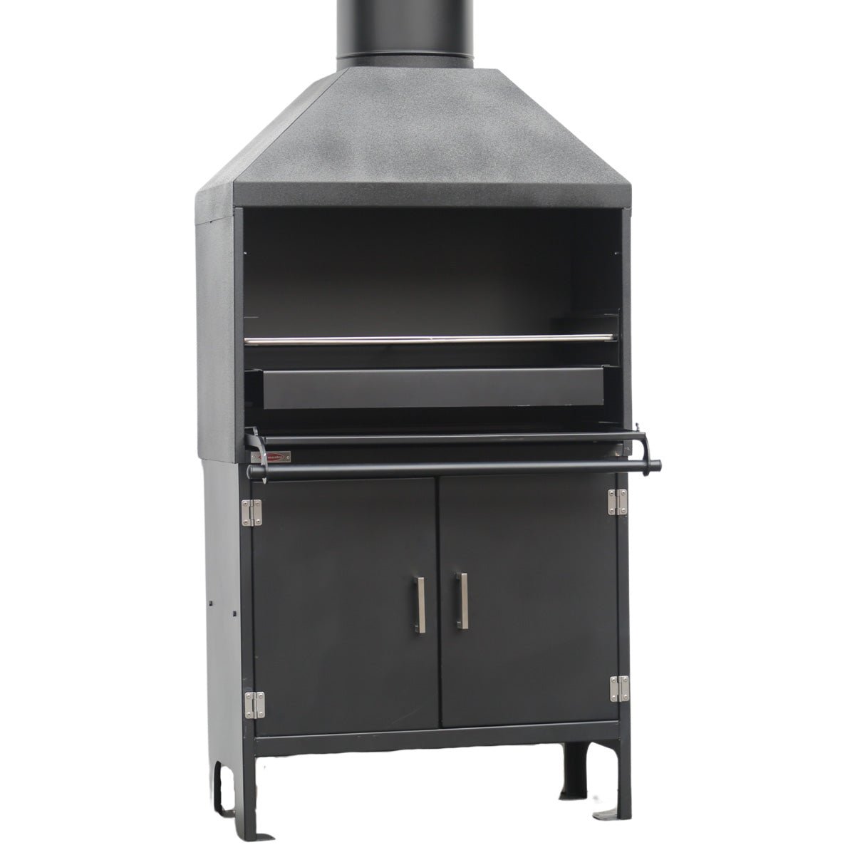 Jetmaster 850 Series Cabinet Freestanding Mild Steel Braai Including Flue Pipe and Storm Cowl - Lifespace