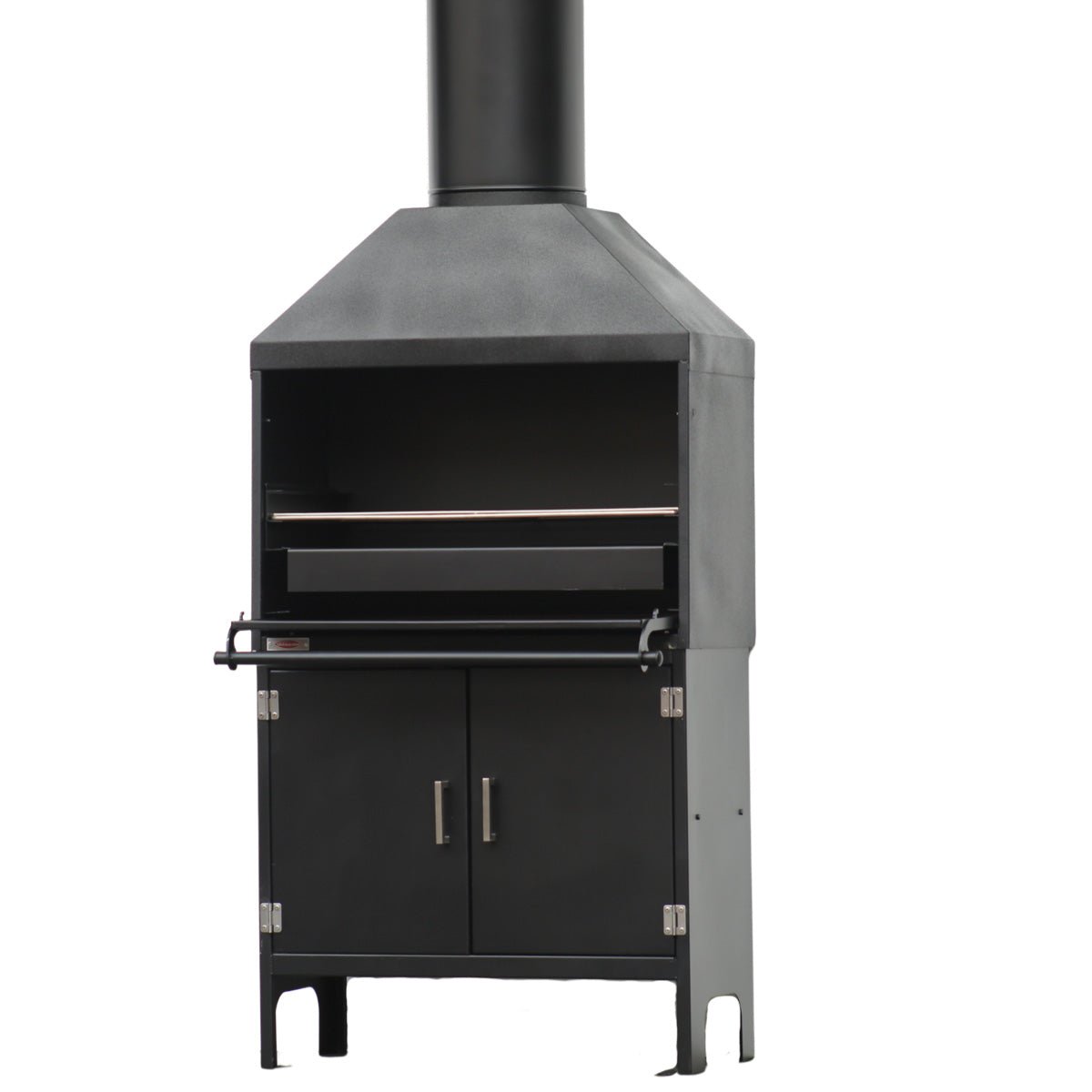 Jetmaster 850 Series Cabinet Freestanding Mild Steel Braai Including Flue Pipe and Storm Cowl - Lifespace
