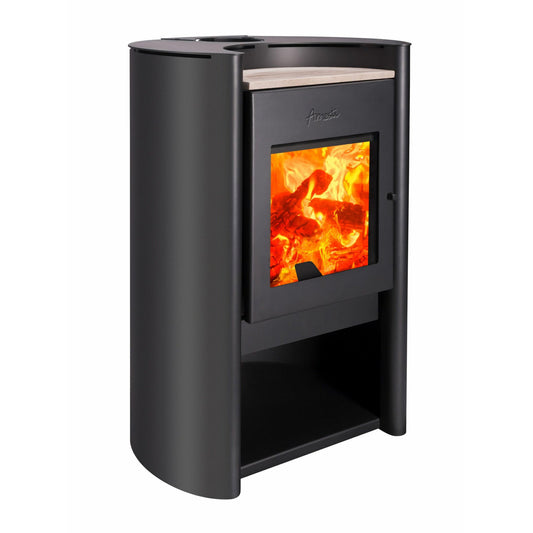 Jetmaster Amesti Rondo 490 Freestanding Slow Combustion Fireplace - Lifespace
