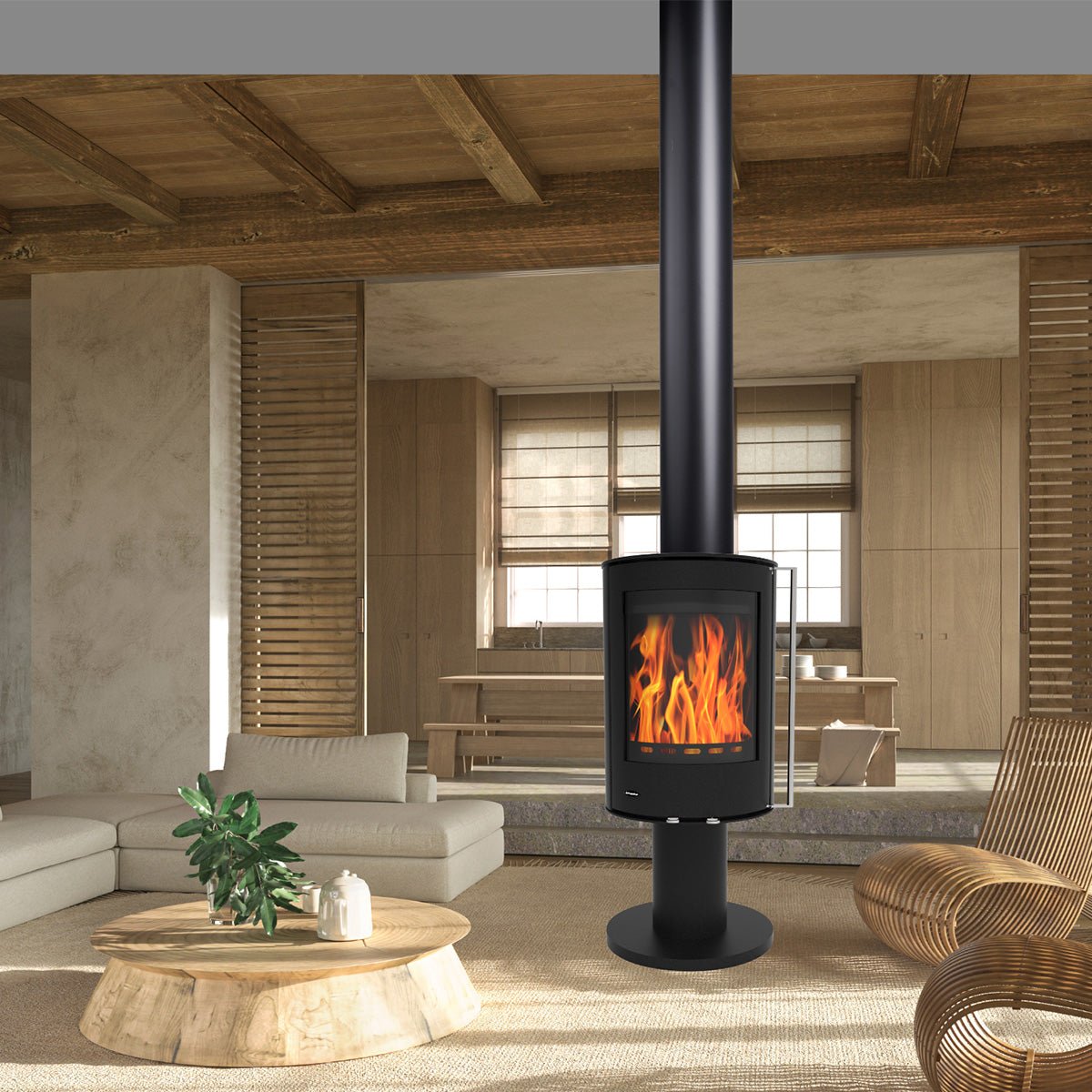 Jetmaster Blaze Series Freestanding Slow Combustion Fireplace - Two Options - Lifespace